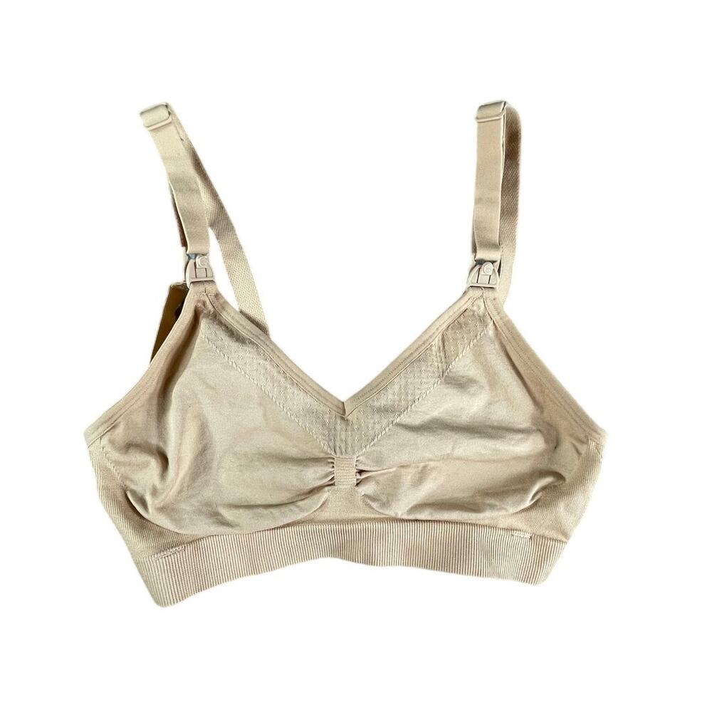 Bravado Basics Maternity Nursing Bra Womens Small Tan Nude Unlined Stretch NWT